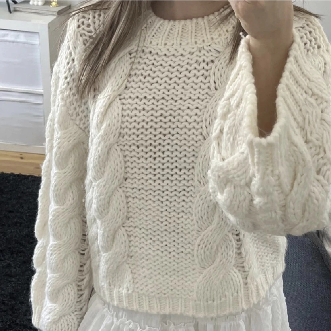 Kabelstickad tröja - 90