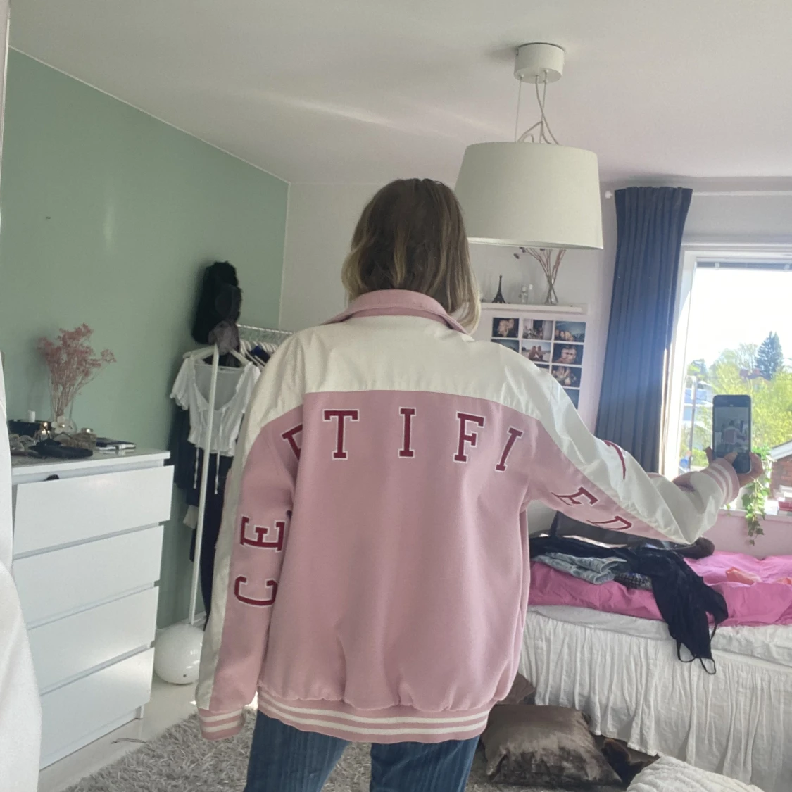 Rosa baseball jacka - 90