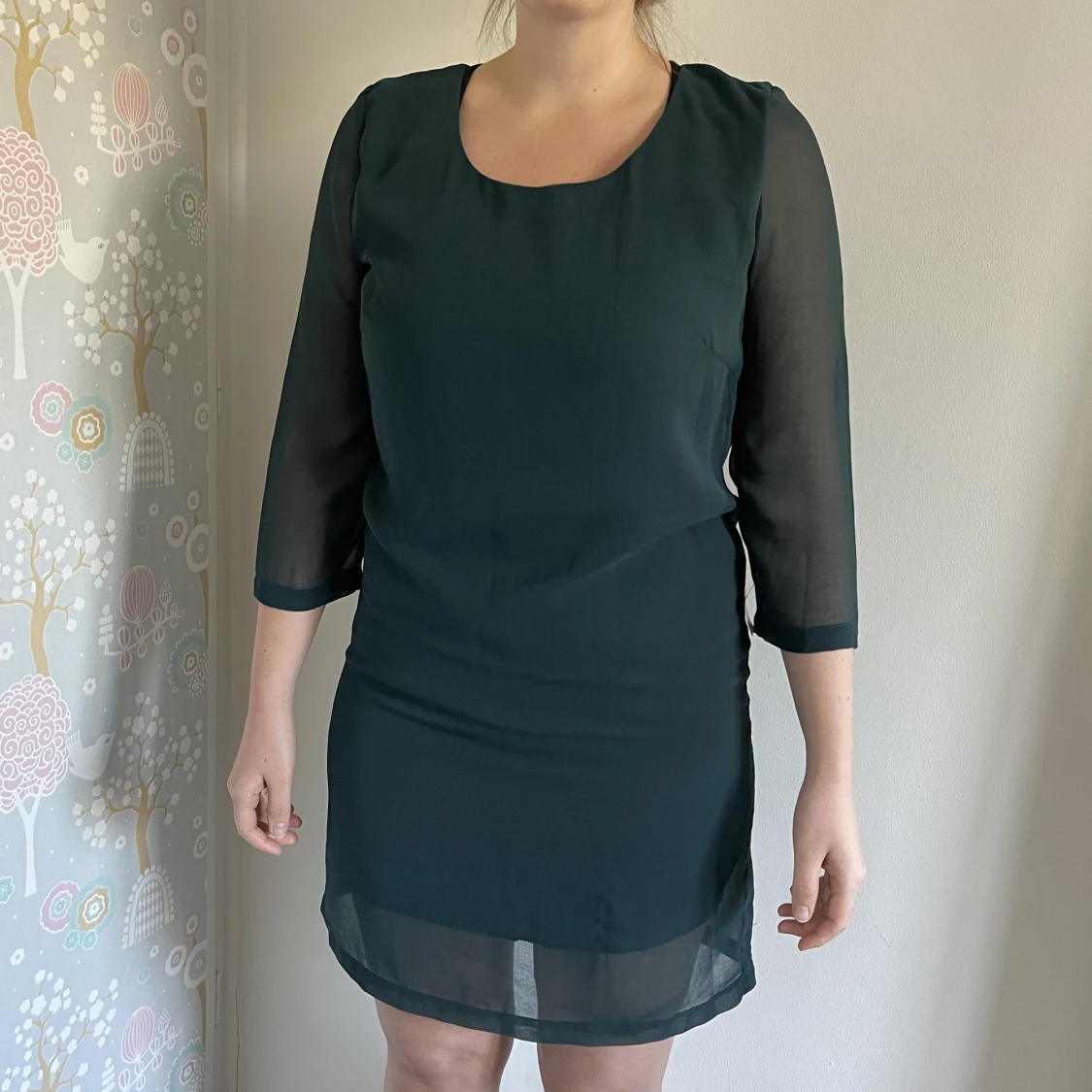 Samsoe mörkgrön klänning strl M - 37