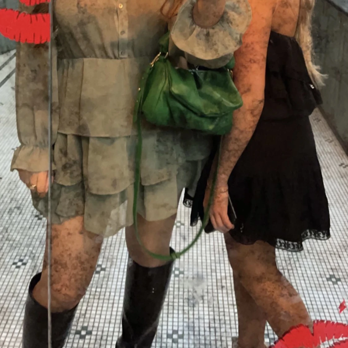 Grön Zara väska  - 91