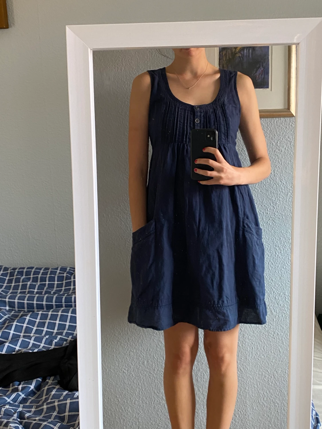 Klänning linne/bomull stl 36