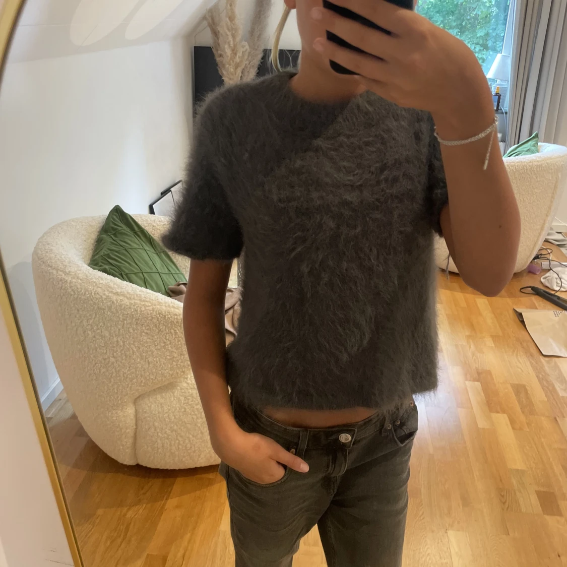 Stickad t-shirt - 90