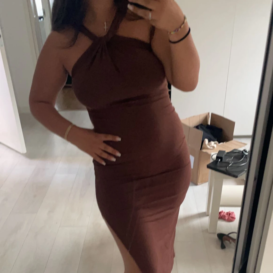 Brun klänning  - 90