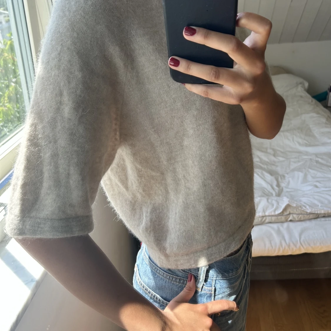 Stickad T-shirt  - 90