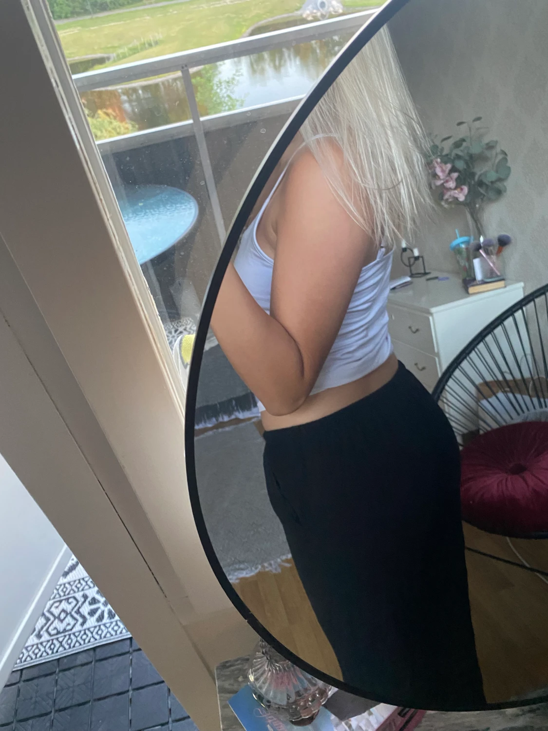 Svarta linnebyxor - 90