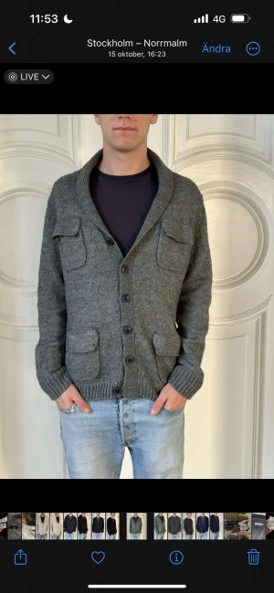 Ull kofta  - Bra kvalitet och ser ut som ny! Modellen på bilden är 182cm lång