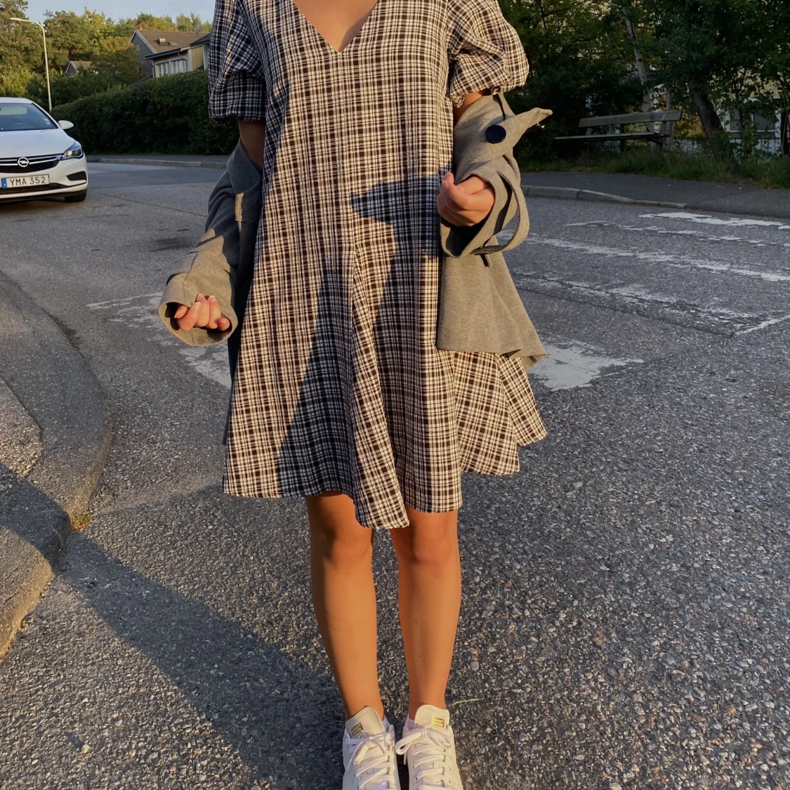 Rutig klänning - 90