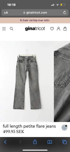 gråa jeans! - säljer mina gråa jeans ifrån gina pga att ja ej använder dem längre! dom är använda men inget som syns!