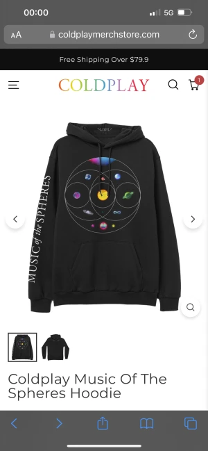 Coldplay hoodie - Köptes 9/7-2023 på Coldplay konsert, men var lite liten då jag gillar mer baggy kläder😅 Helt i ny skick! OBS! Tryck inte på köp direkt! Finns alltid tillgänglig till frågor!