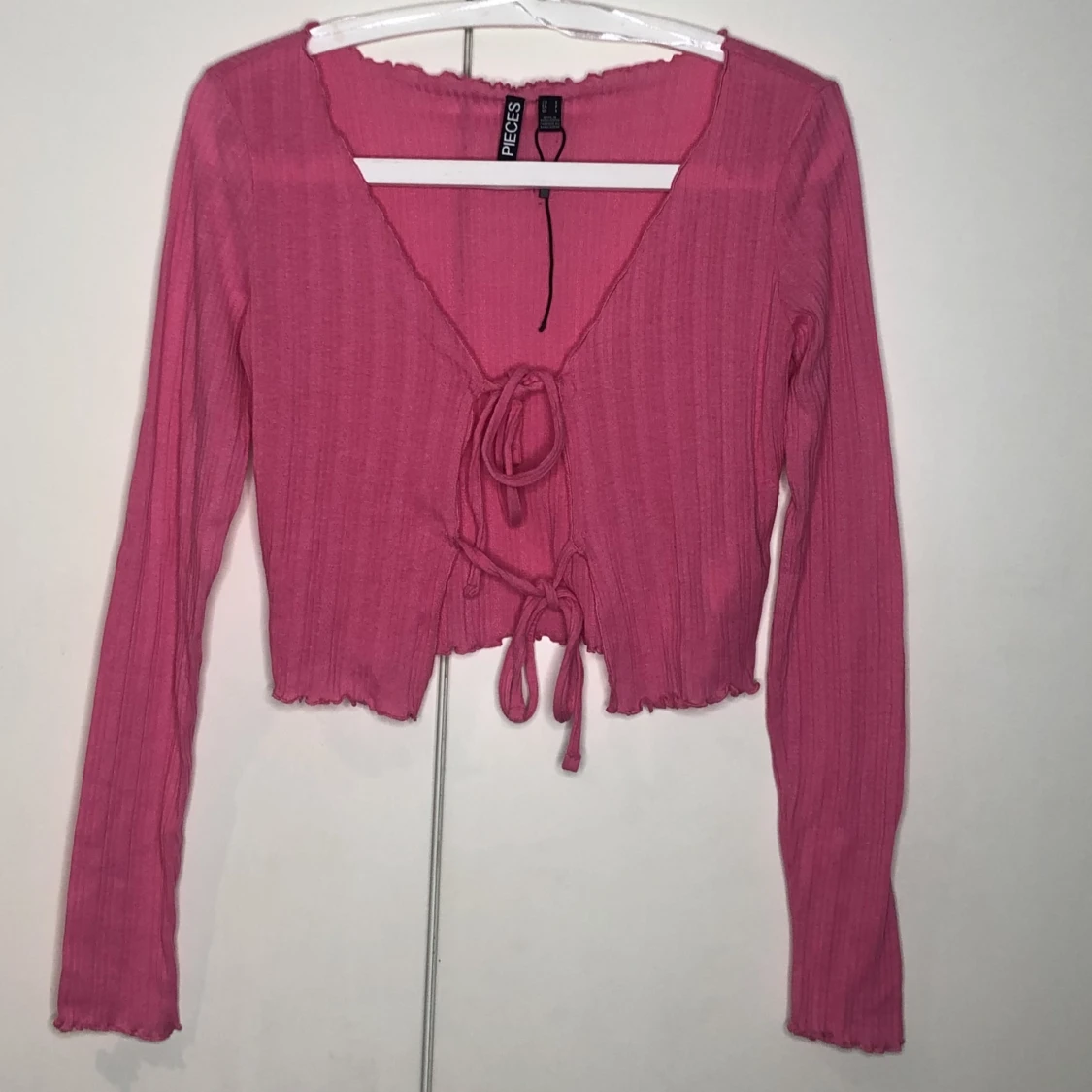 Rosa kofta med knytning - 2