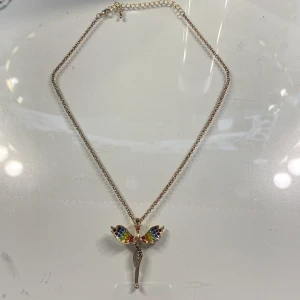 Halsband - Guldhalsband men ängel på