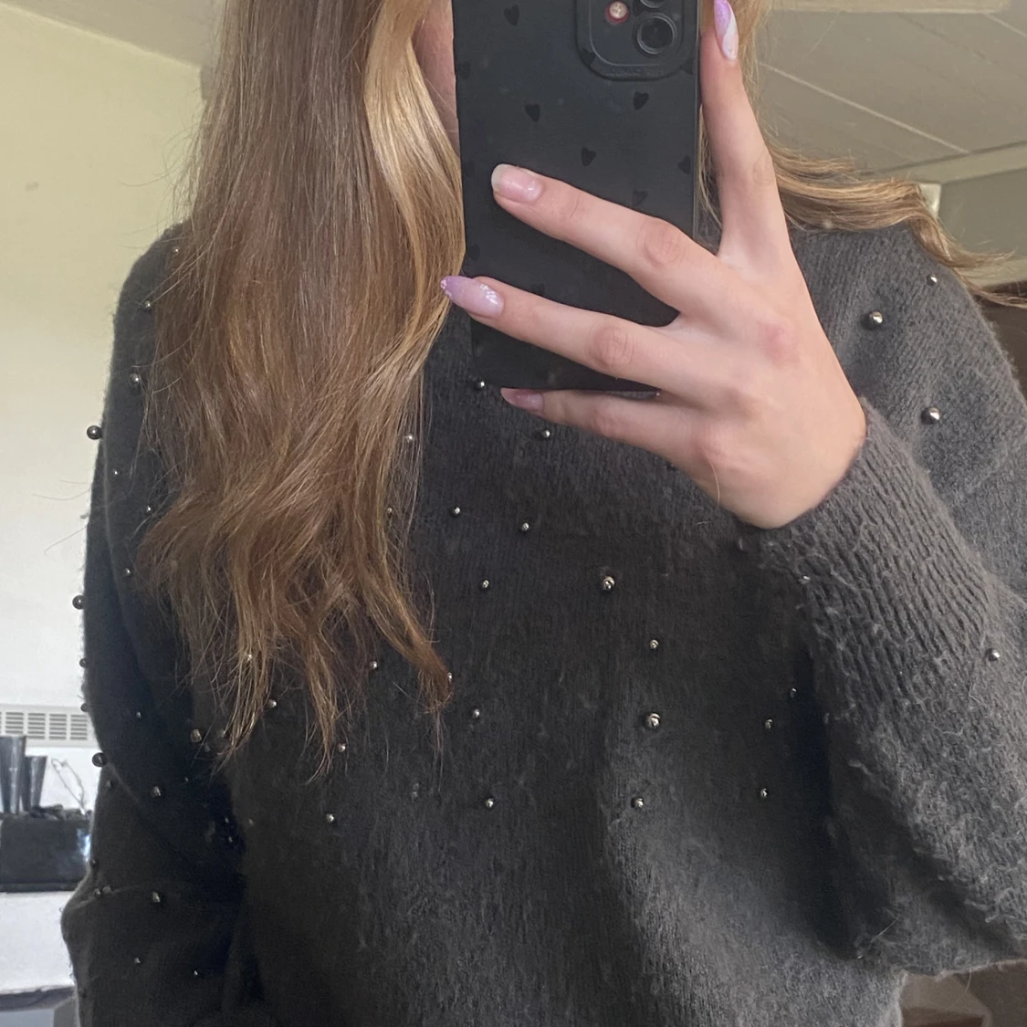 Supermysig stickad tröja - 90