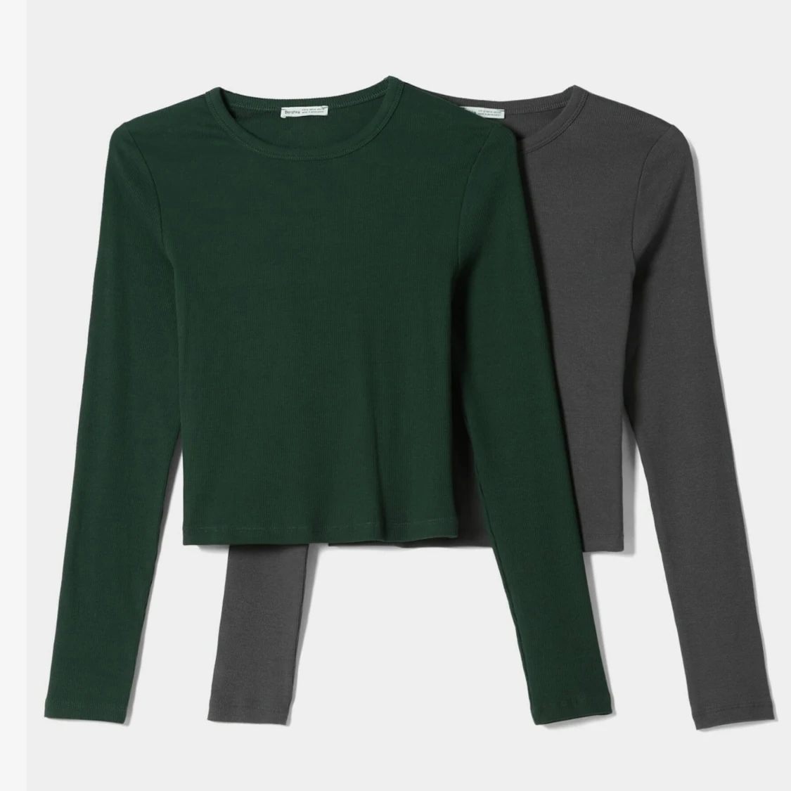 Grön ribbad tröja Bershka  - 91