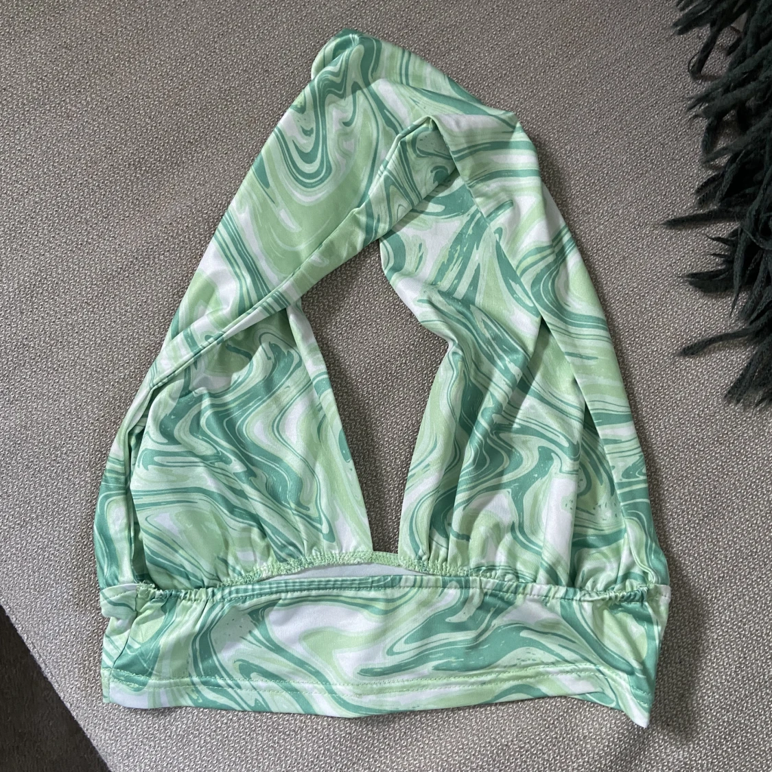 grön halterneck top - 90