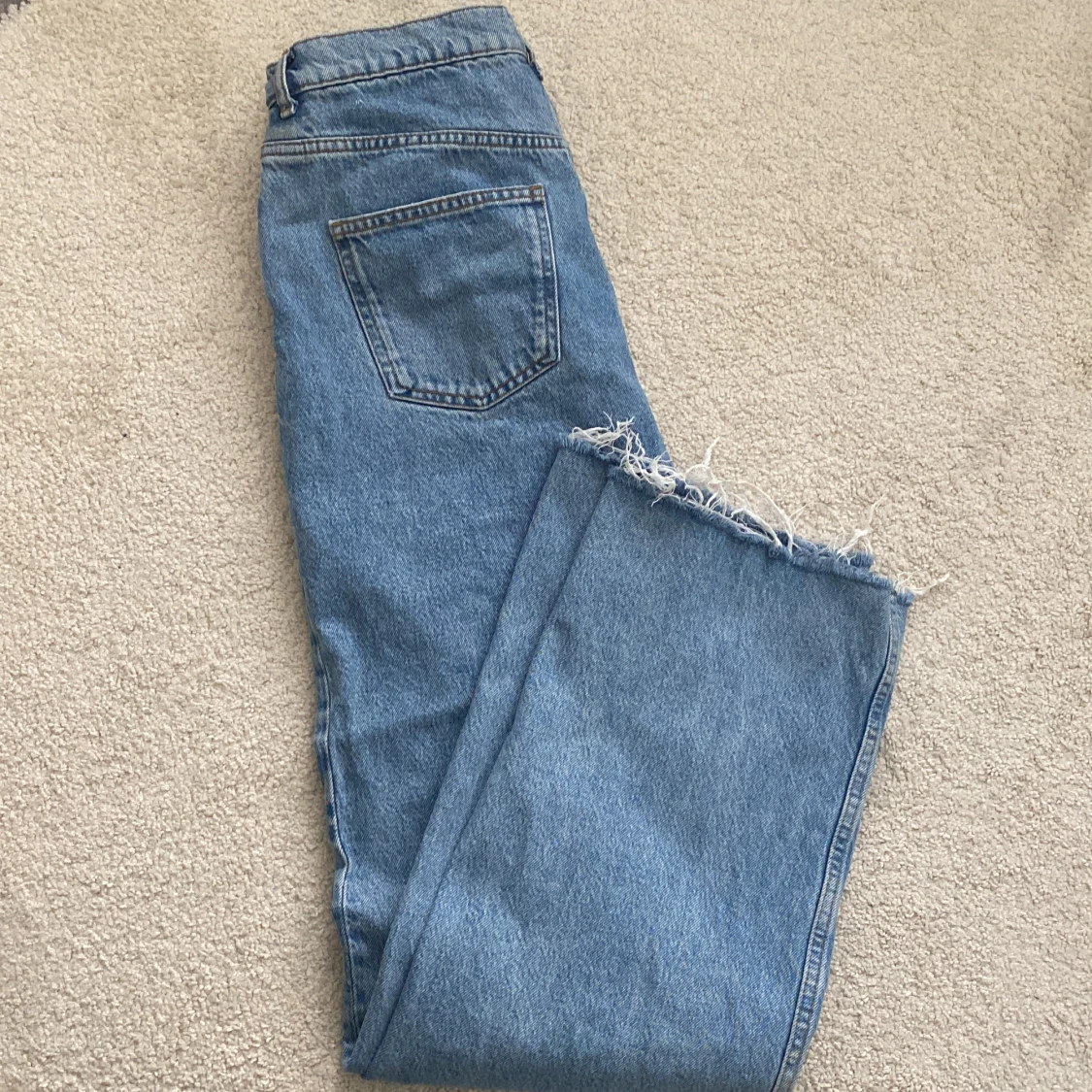Blå jeans, straight leg  - 91