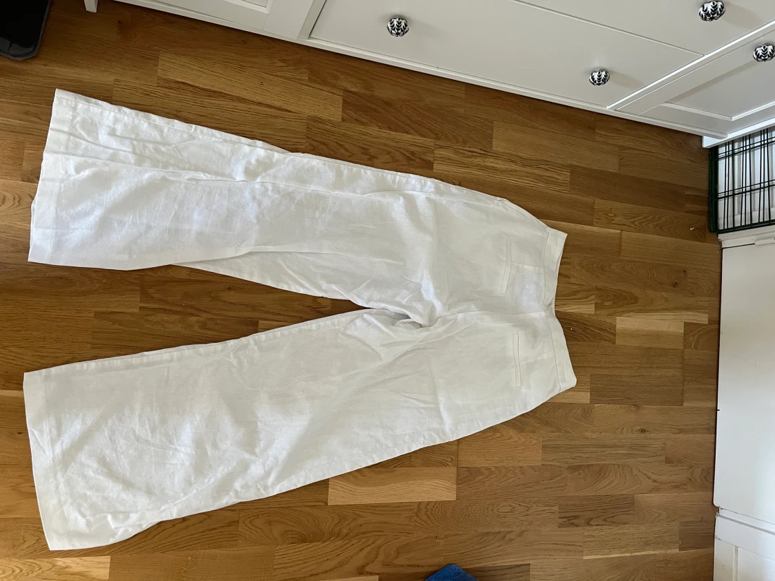 Vita linnebyxor - 90