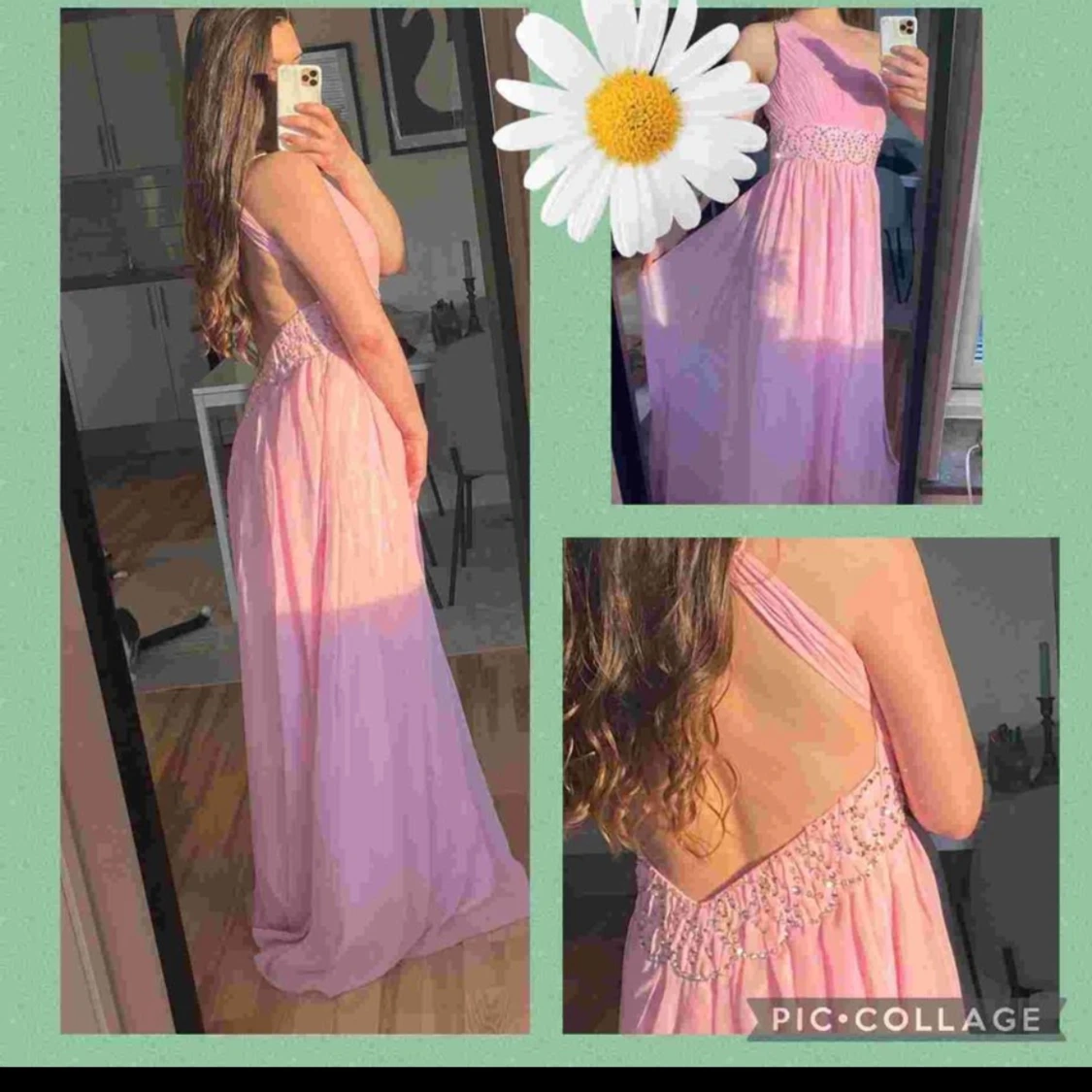 Vacker Rosa Balklänning Storlek 38 - 90