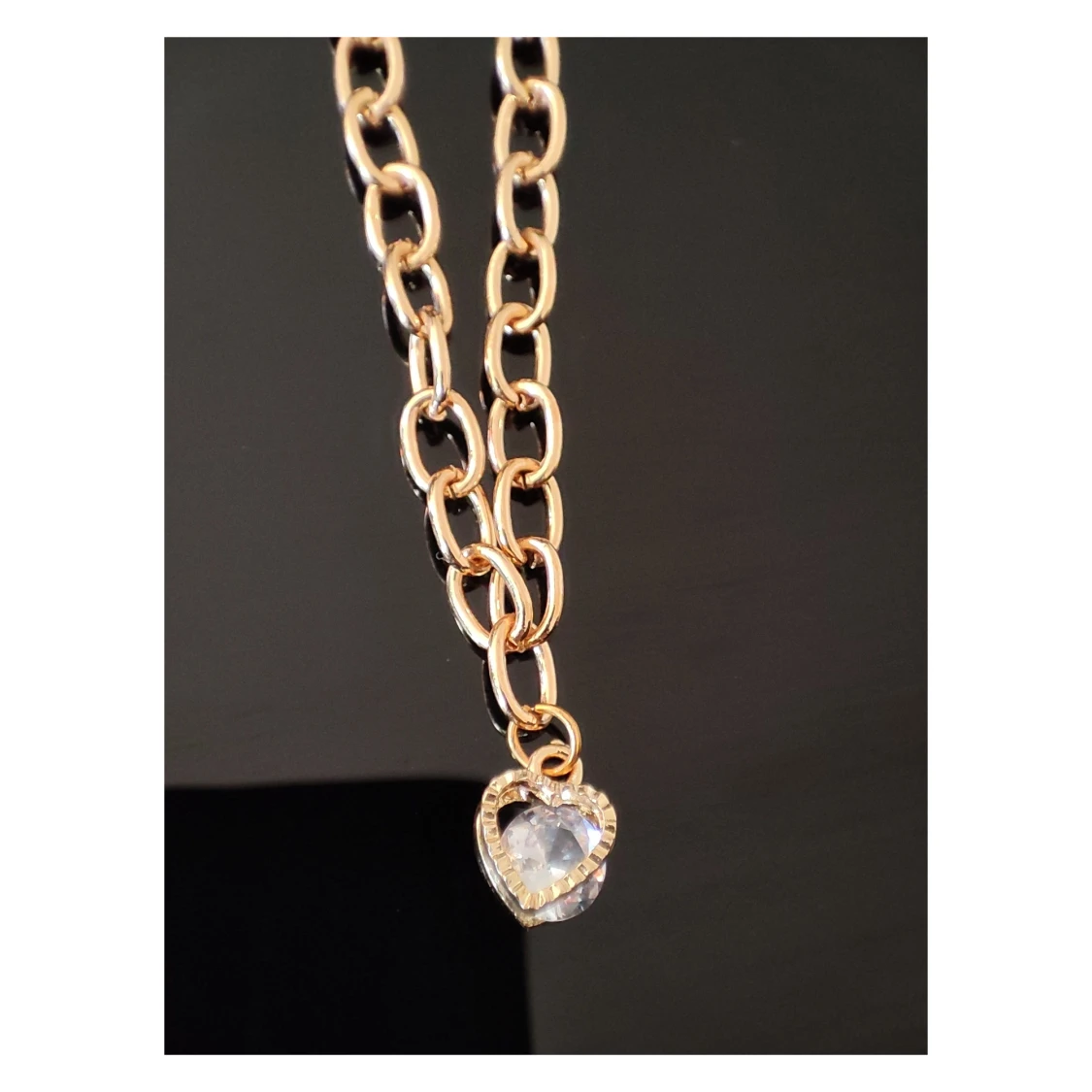 Armband mässing med kubisk zirkonia, handgjort - 1