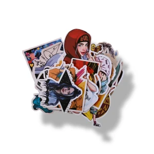 Billie eilish stickers  - säljer dessa 36 billie eilish stickers ( tror det är 36 😮‍💨) säljer alla för 150kr! Hör av dig vid intresse 💐💐