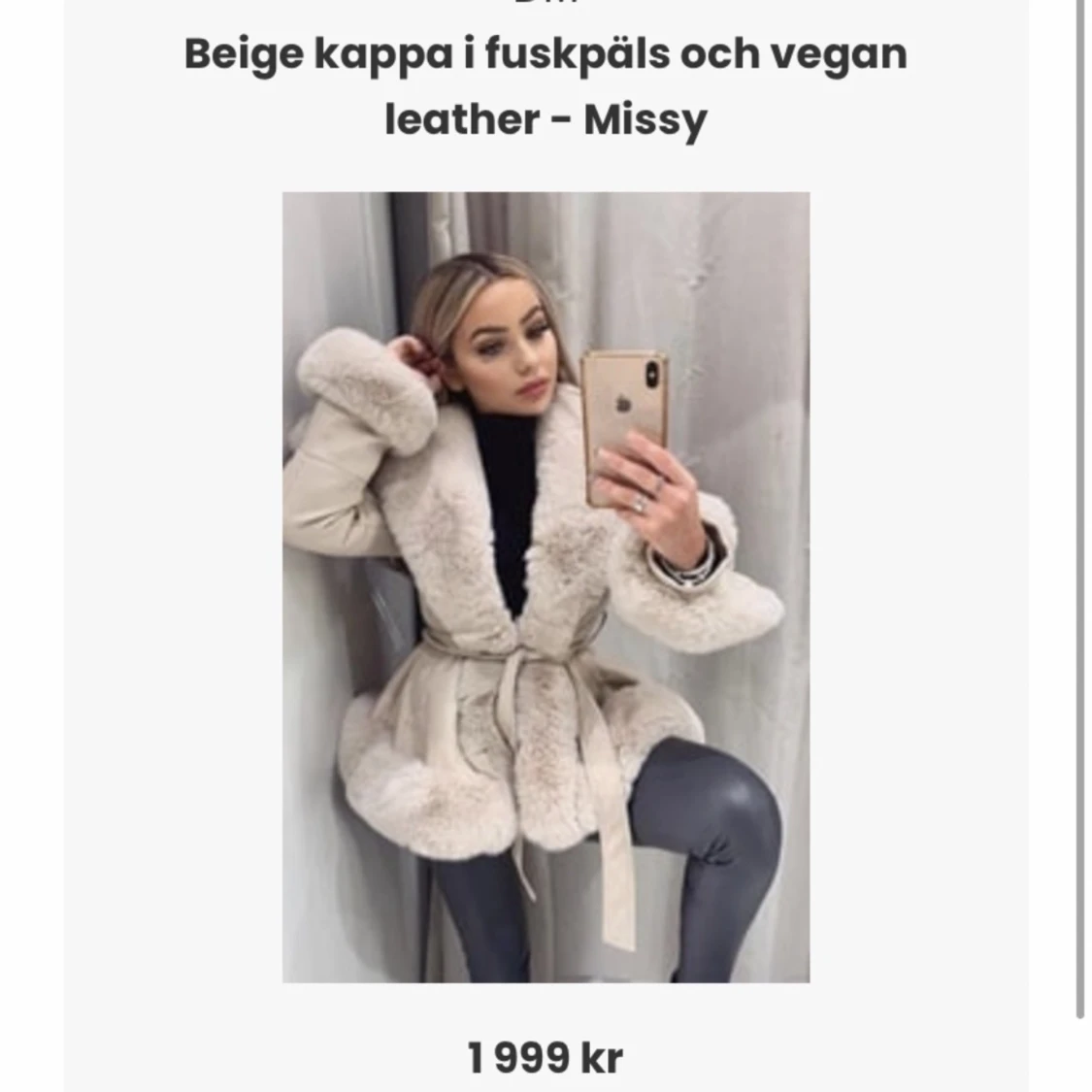 Beige kappa med fuskpäls från DennisMaglic
