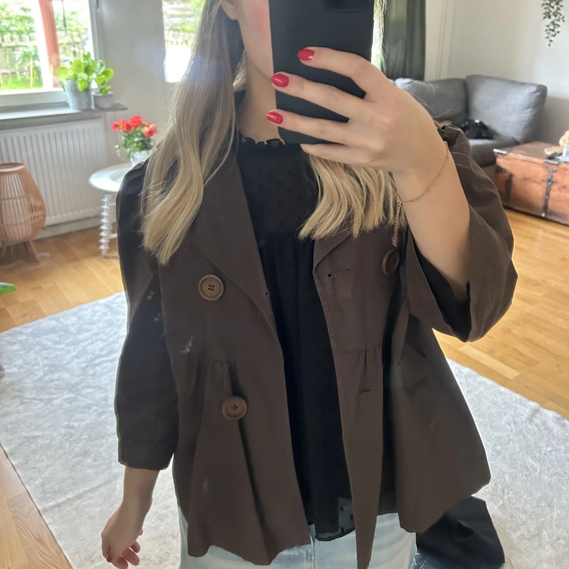 Trekvartsärmad kappa  - 90