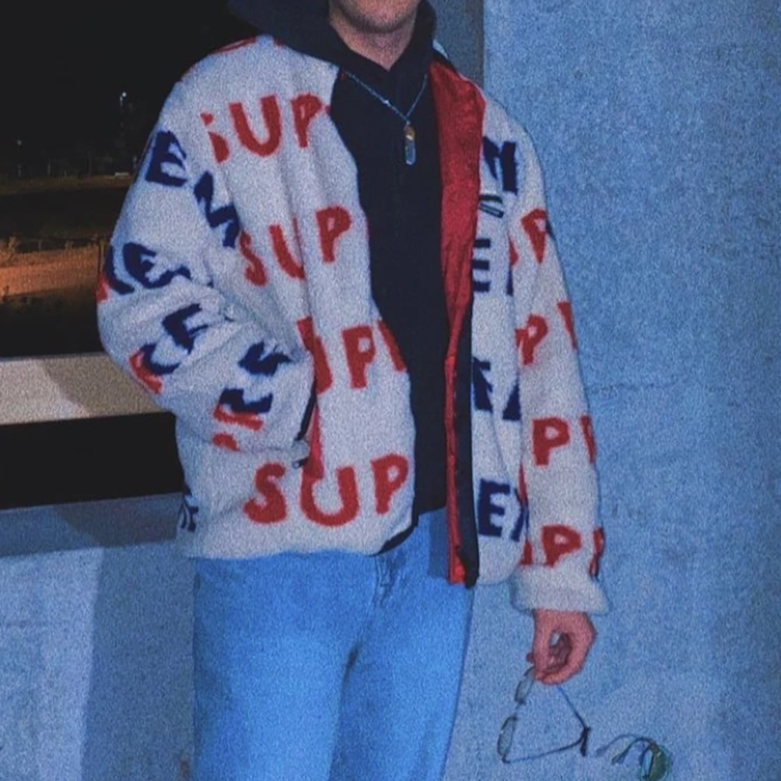 Supreme Reversible Logo Fleece Jacket