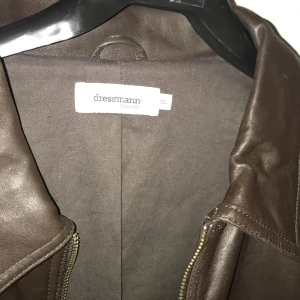 Läderjacka herr - Mörkbrun läderjacka i äkta skinn