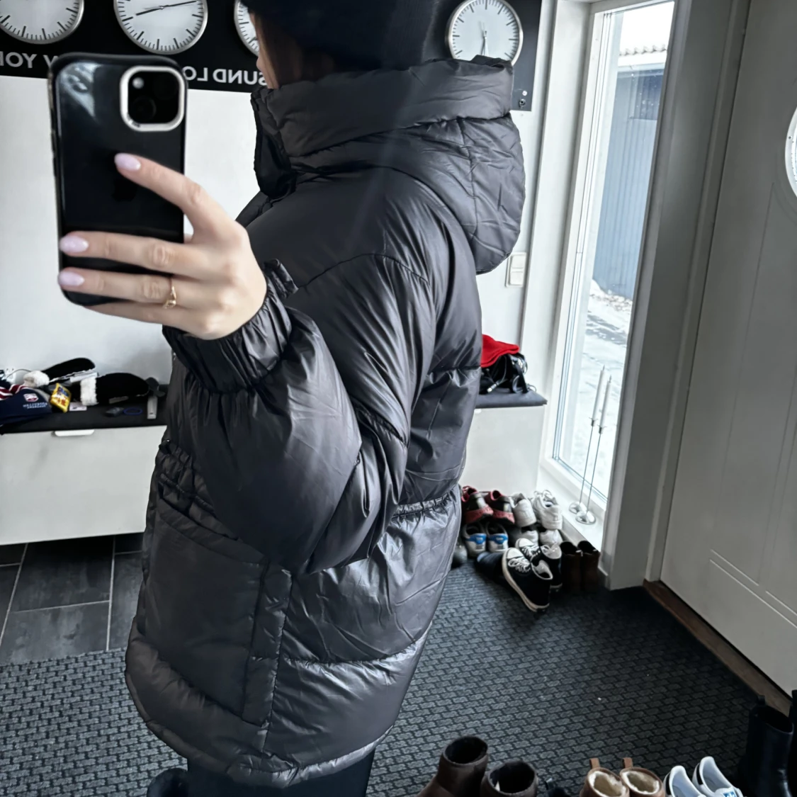 Dunjacka oversized med luva - 90