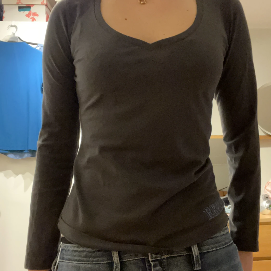 Replay tröja med tryck på ryggen - 90