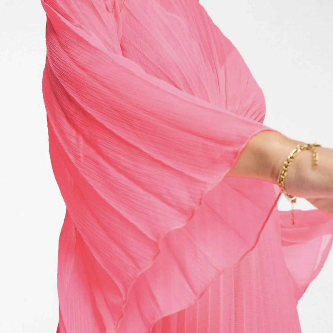 Asos Design - Rosa Plisserad Midiklänning🩷 - 91