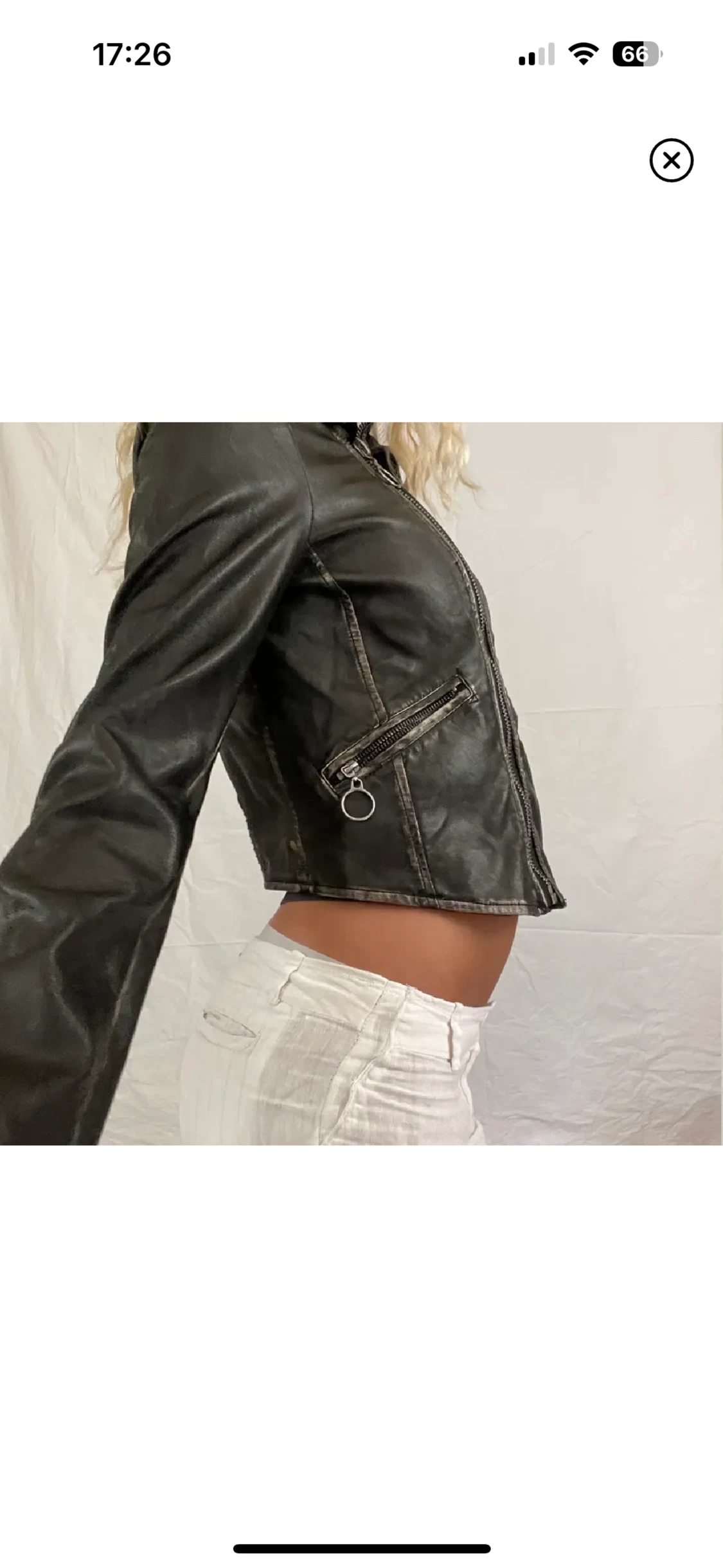 vintage skinnjacka - 90