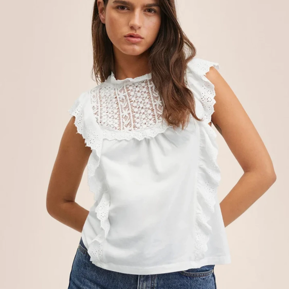 Vit volang topp - 90