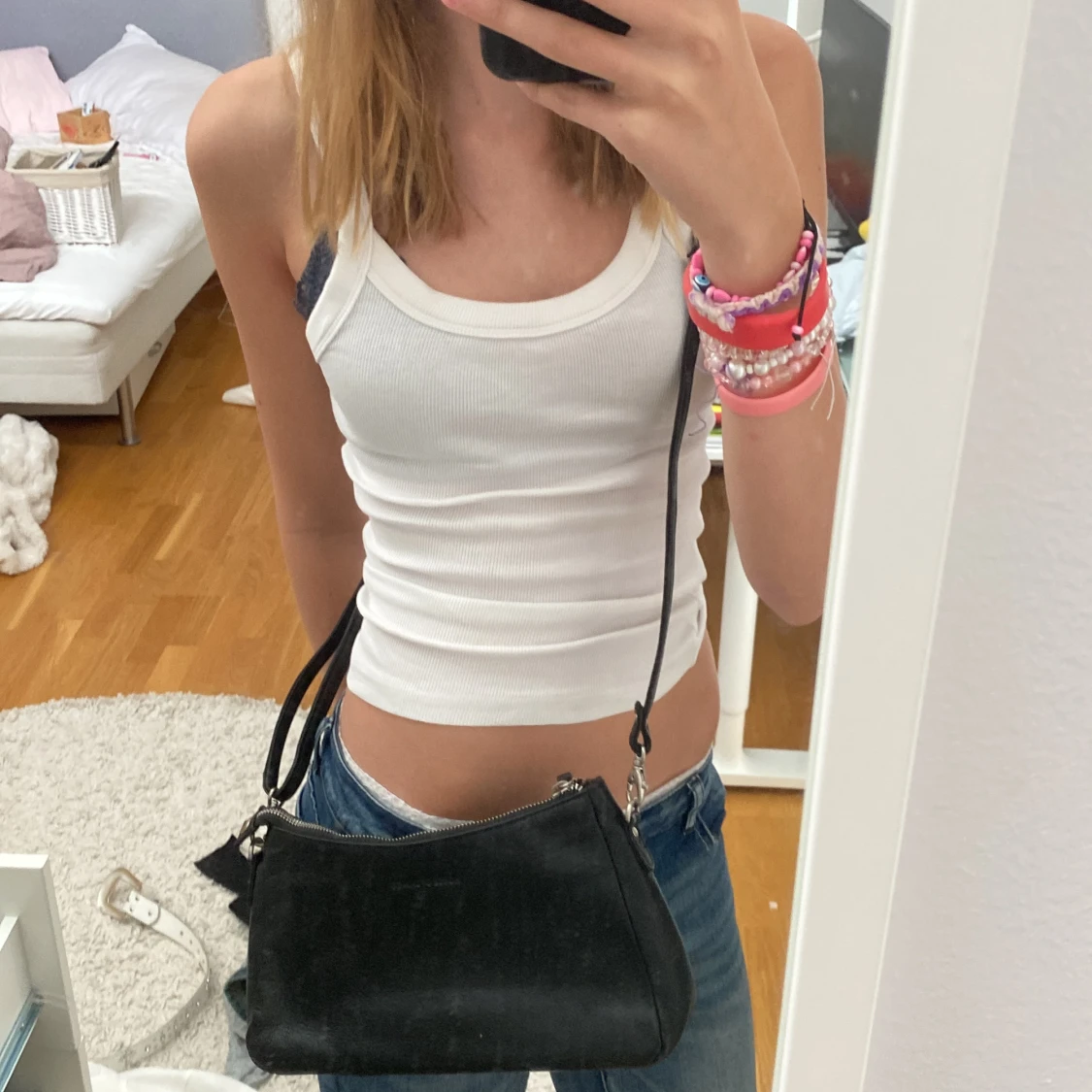 Läder väska svart - 91