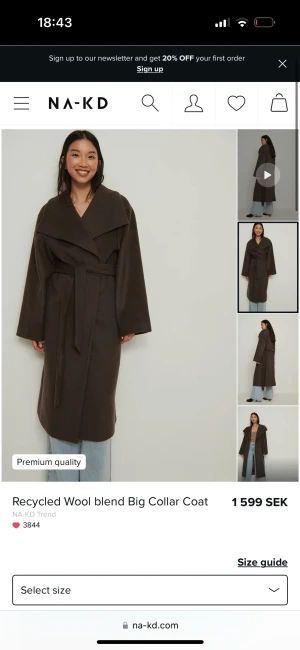 Brun kappa nakd - Brun kappa från nakd som jag har använt en gång!! Storlek 34, passar även 36 då den är lite större i storleken. 