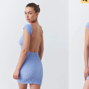 Fin blå klänning från Gina tricot i strl xs endast testad så jätte bra skick 