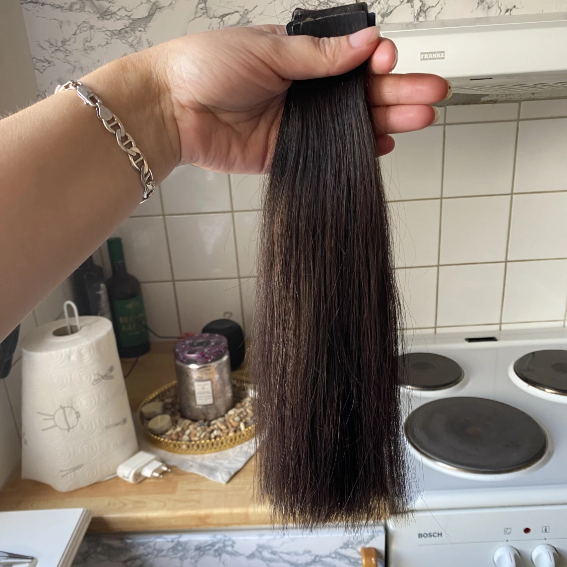 Hårförlängning äkta hår ( Remy hår) 30cm