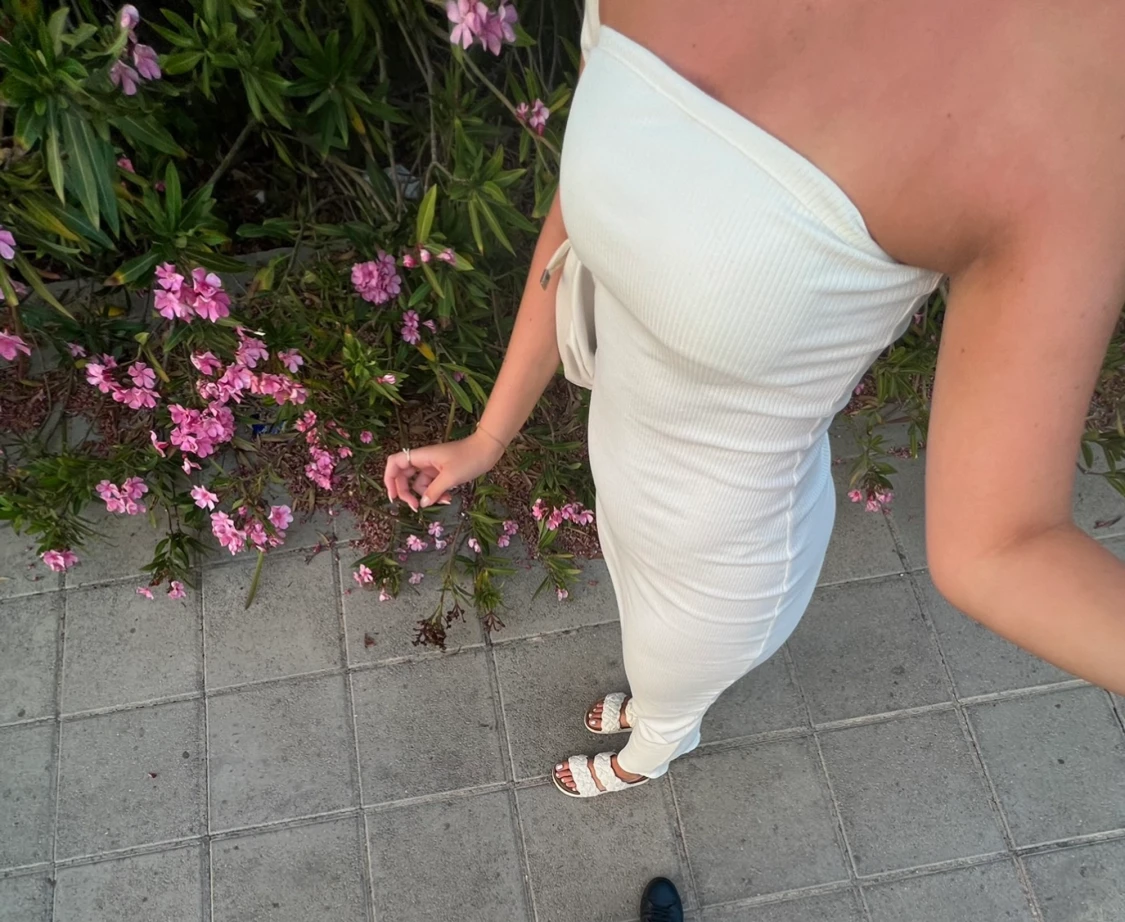 Vit långklänning - 90