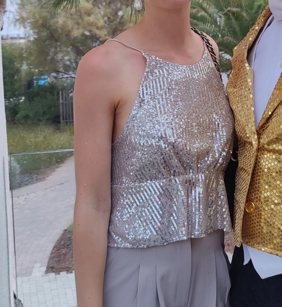 Zara paljettopp xs  - 90