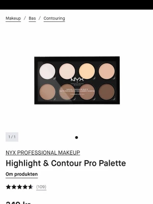 Highlight & Contour Pro Palette - Säljer denna nyx paletten som har allt i ett😍säljer då jag har en annan. Bara testad! Nypris 349