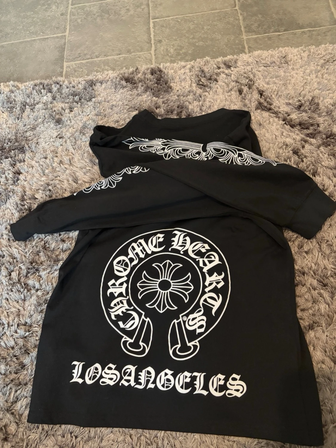 Svart långärmad chrome hearts topp med tryck - 1