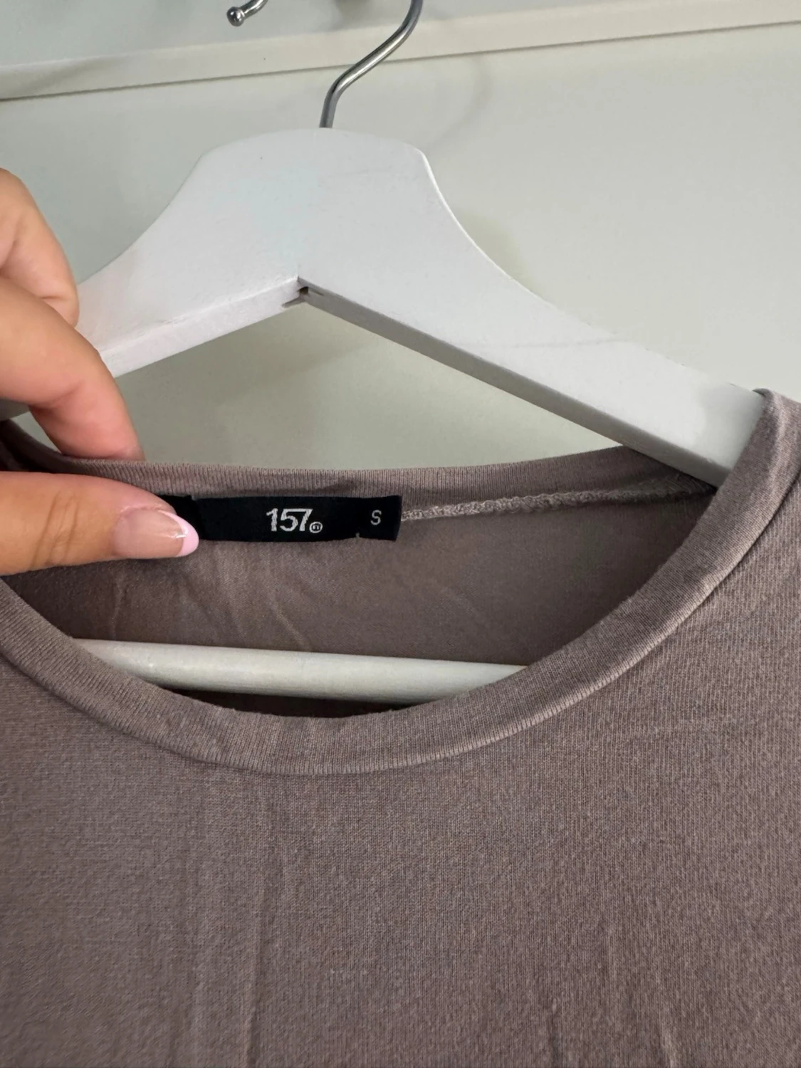 Beige basic topp i bomull - 2
