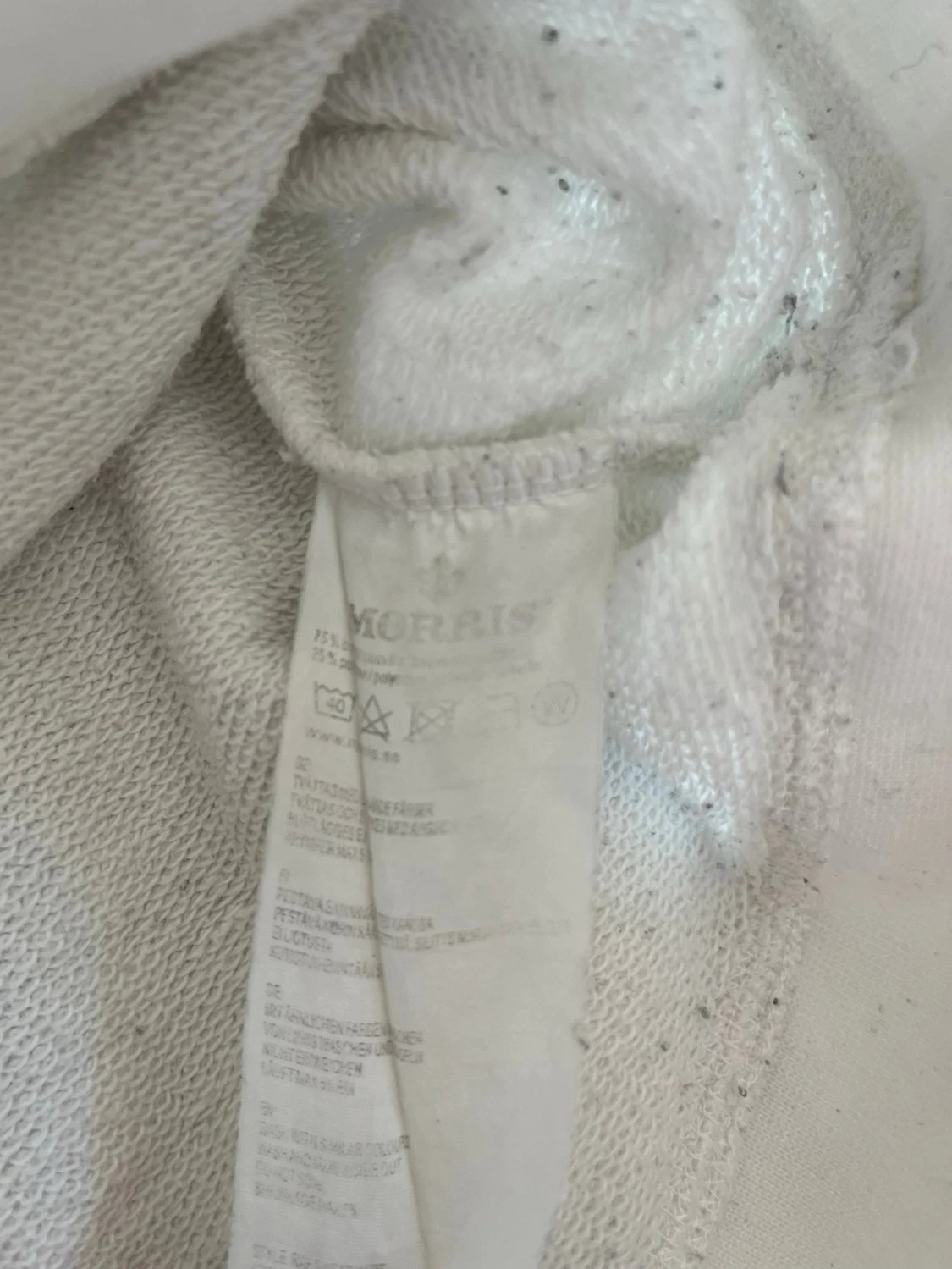 Morris sweatshirt med tryck i offwhite - stl M - 6