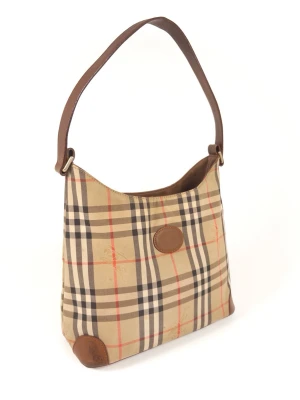 Burberry Nova Check Canvas Shoulder Bag - Very Good Condition with minimal signs of wear. Please see all the photos.   Serial Number: NON Height: 22 cm / 8.7 Inches Width: 13 cm / 5.1 Inches Length: 33 cm / 13 Inches