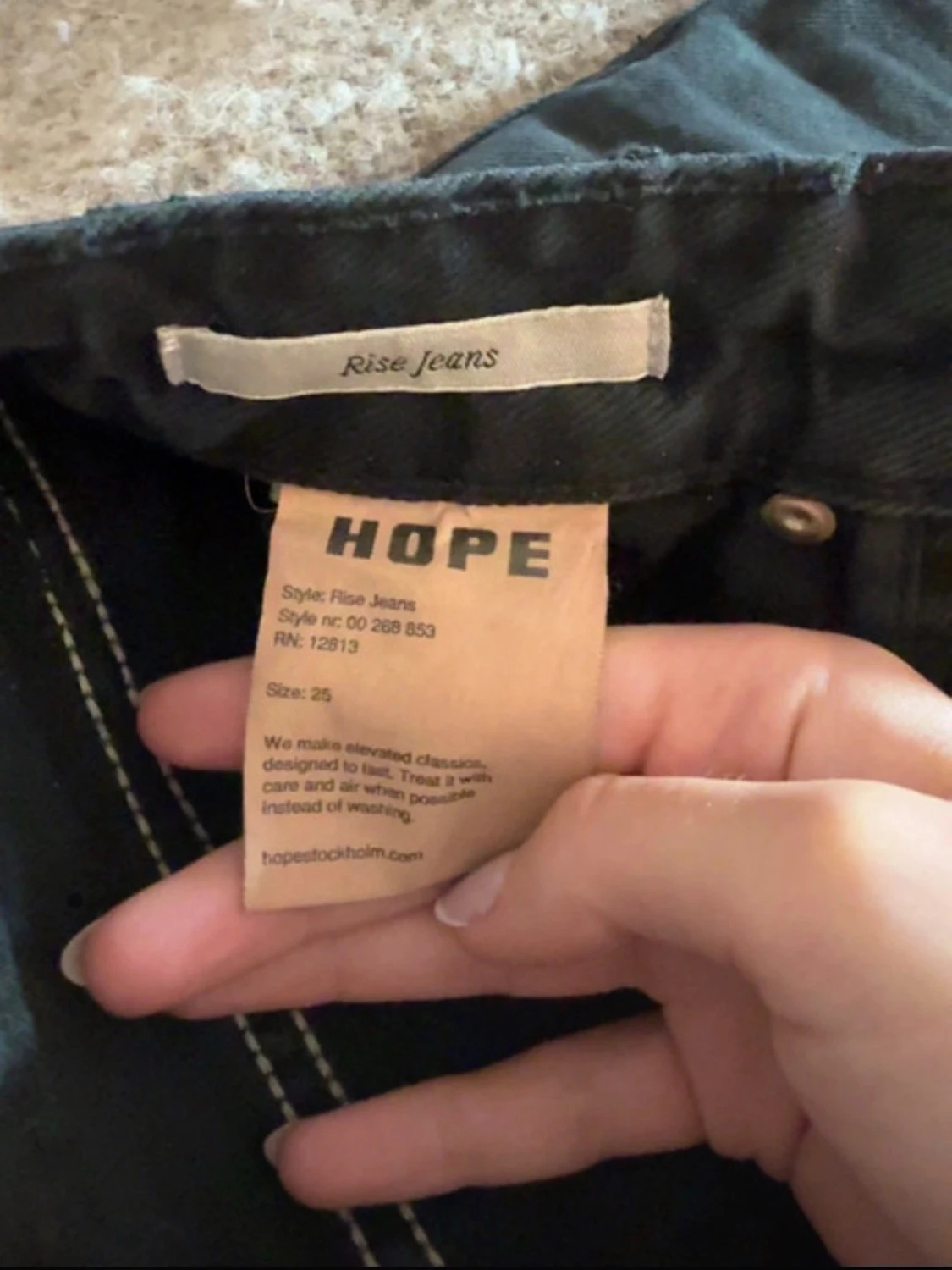 Svarta raka jeans med hög midja - 3