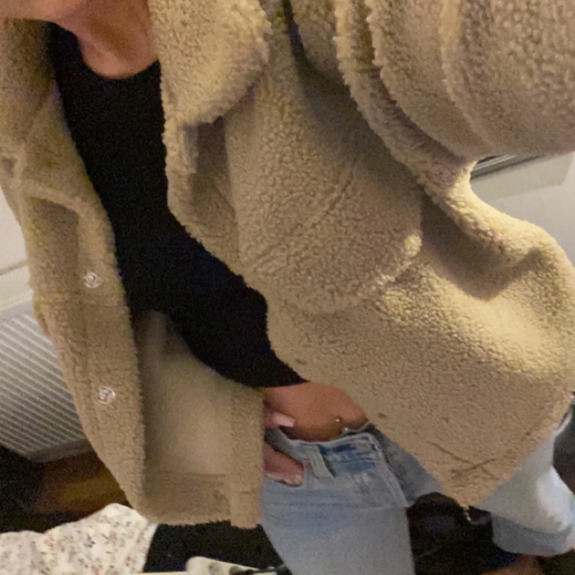 Beige/brun jacka - 90