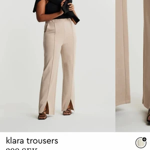 Gina tricot byxor - Säljer mina snygga fina byxor som tyvärr aldrig kommer till användning då jag inte vet hur jag ska klä upp dem. Använda 1 gång. Storlek xs passar även s. Jag är 159 och de är långa på mig, passar alltså 160-168 ungefär ❤️