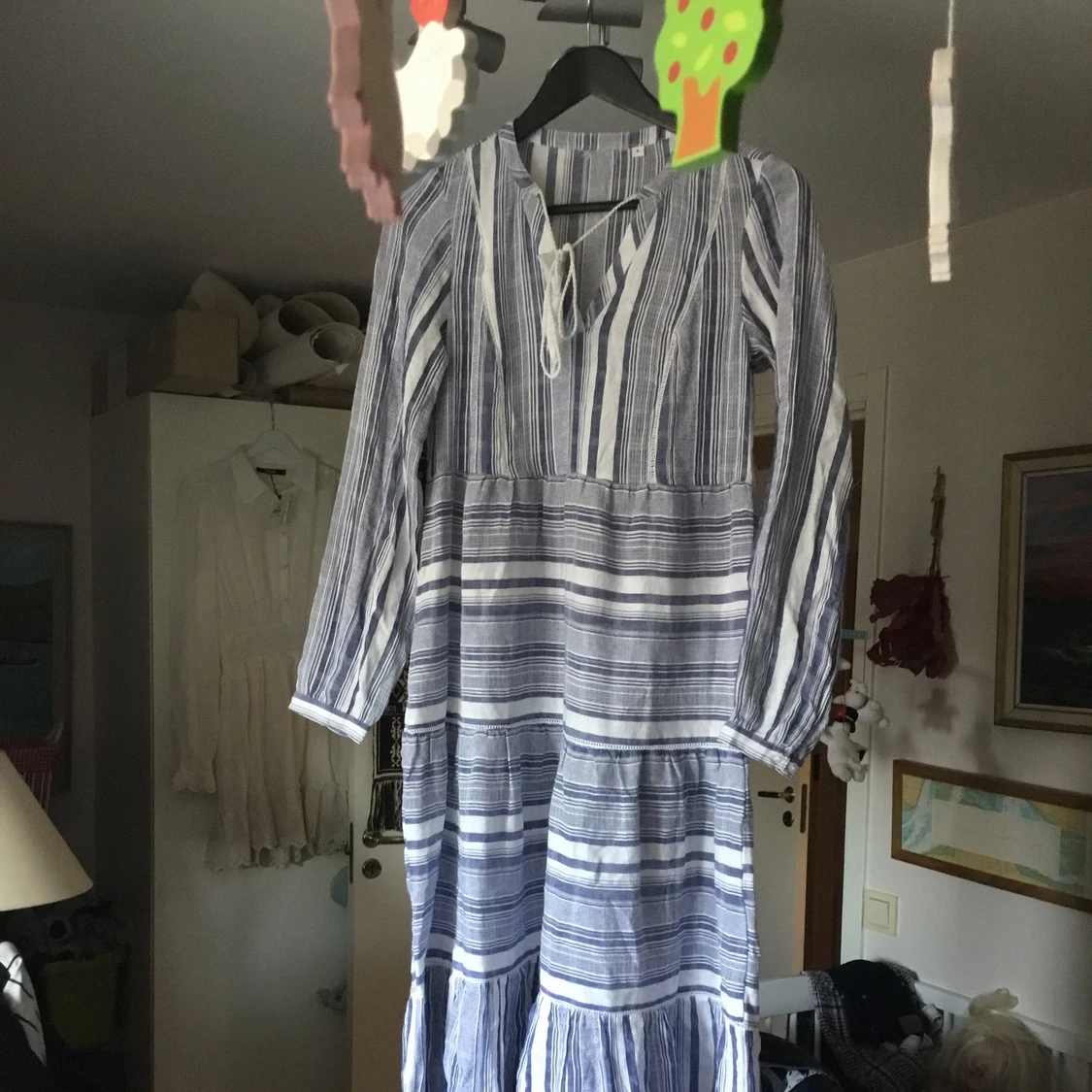 Lång linneklänning