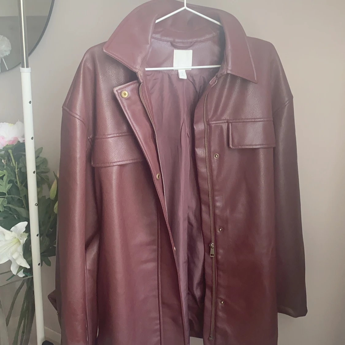 H&M jacket in burgundy