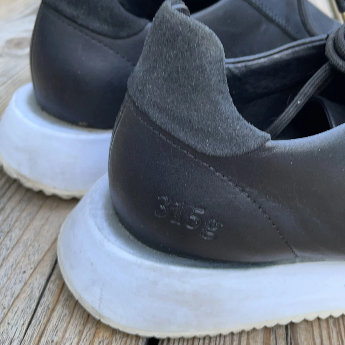 Gram skor, modell 315g, i svart läder i stl US 8,5 - 91