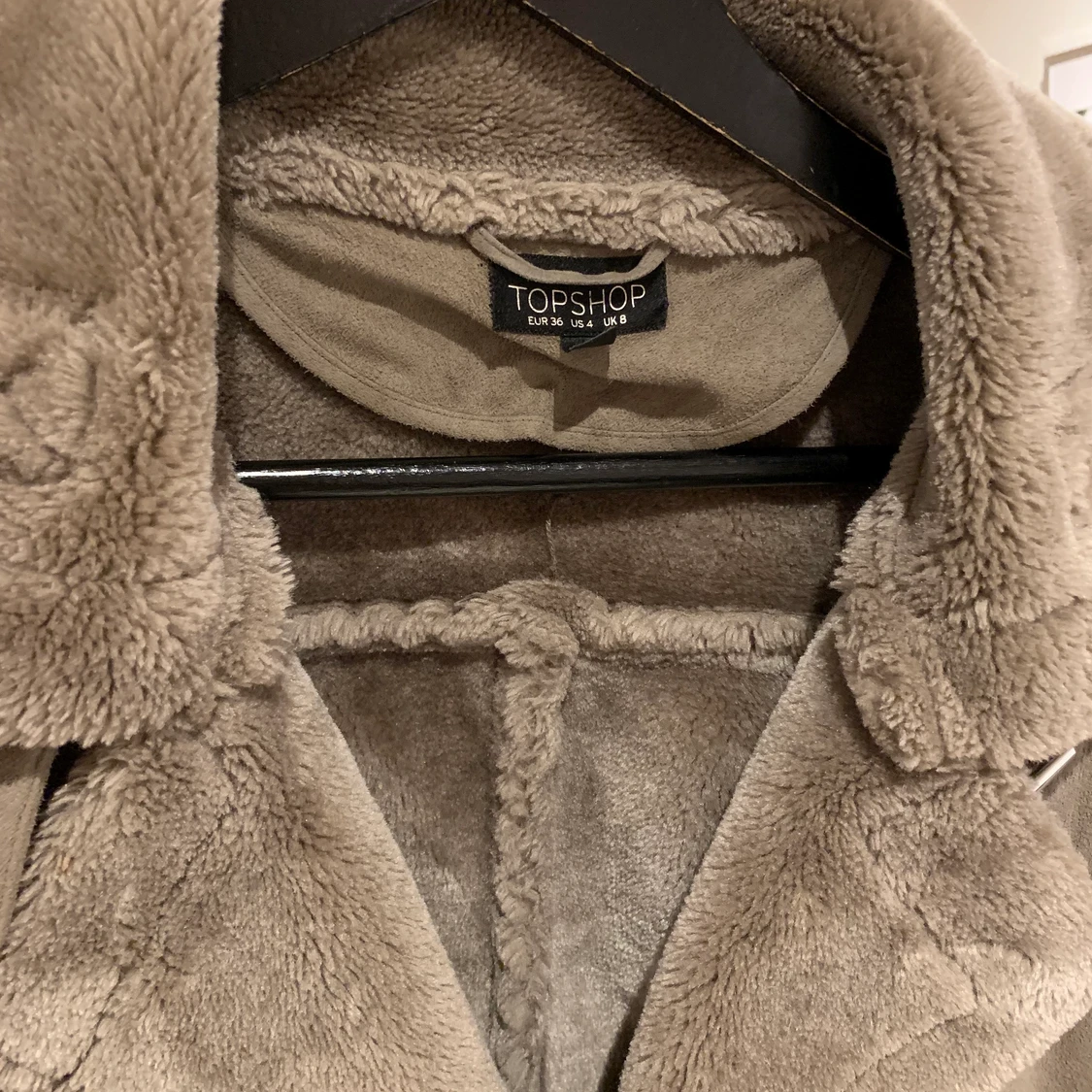 Varm vinterjacka i mocka-liknande tyg - 91